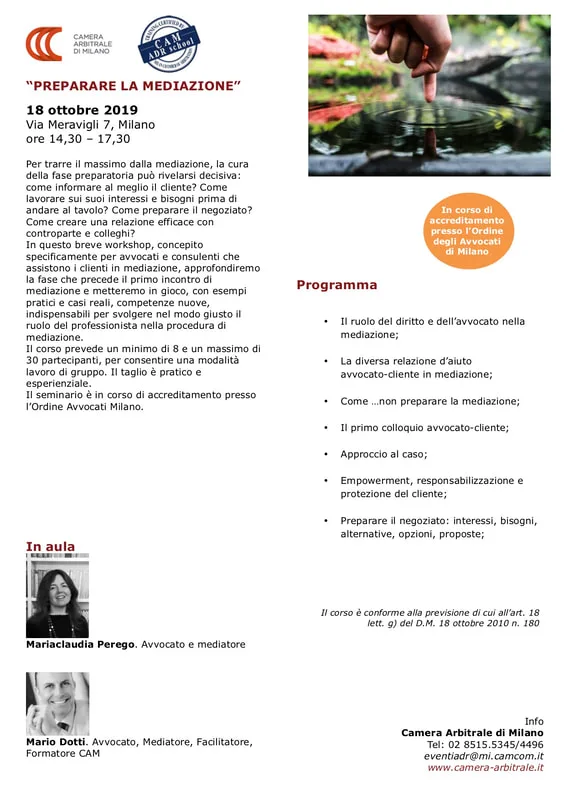 Preparare la mediazione